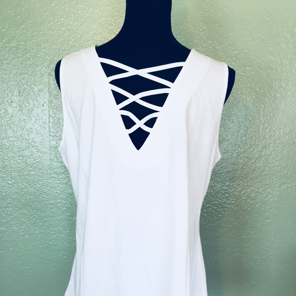 Cute cross back new never worn top